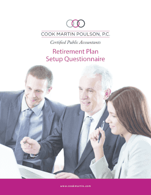 Retirement Plan Setup Questionnaire