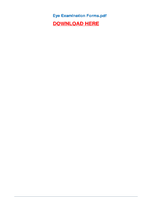 Eye Examination Form