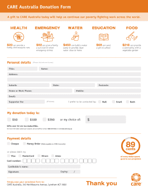CARE Australia Donation Form