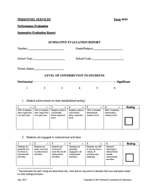 Teacher Summative Evaluation Report