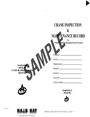 Crane Inspection and Maintenance Record