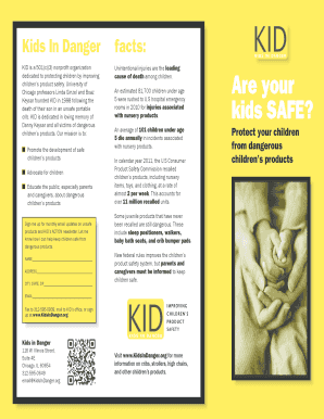Kids In Danger Child Safety Registration Form