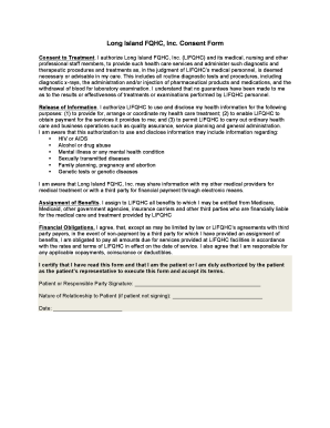 Long Island FQHC Consent Form