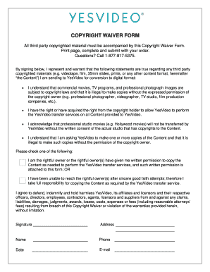 Copyright Waiver Form