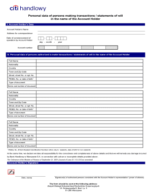 Bank Account Authorization Form