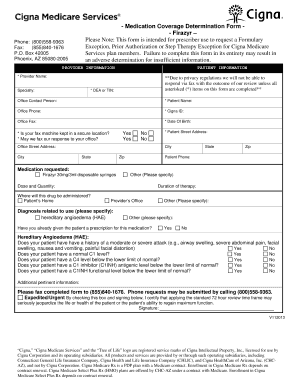 Medication Coverage Determination Form