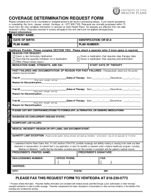 Coverage Determination Request Form