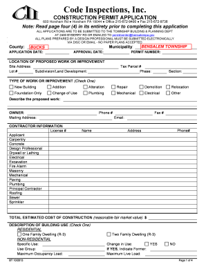 Construction Permit Application
