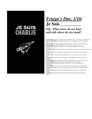 Je Suis Reflection Exercise