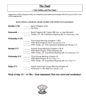 The Pearl Literature Group Assignments