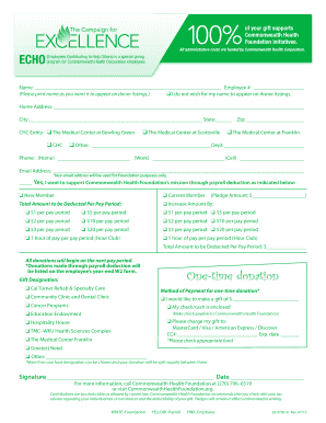 Commonwealth Health Foundation Donation Form