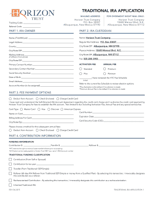 Traditional IRA Application