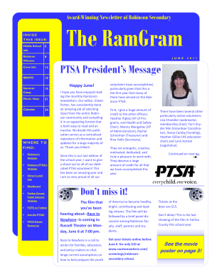 Award-Winning Newsletter of Robinson Secondary The RamGram