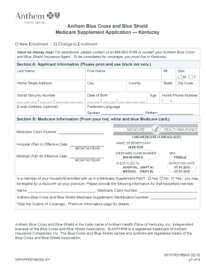 Anthem Blue Cross Medicare Supplement Application Kentucky