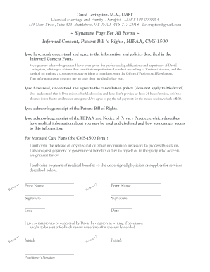 Vermont Therapy Informed Consent Form