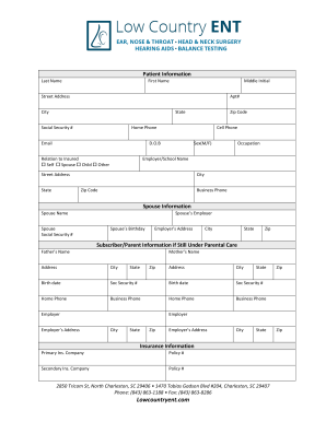 Patient Medical History Form