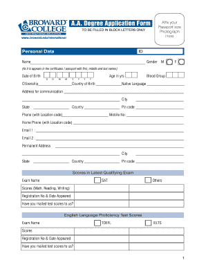 A.A. Degree Application Form