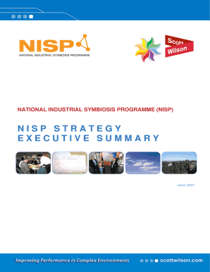 Fillable Online nbis NATIONAL INDUSTRIAL SYMBIOSIS PROGRAMME NISP ...