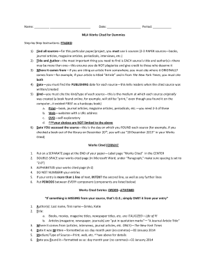 MLA Works Cited Guide