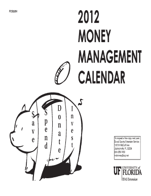 Money Management Calendar
