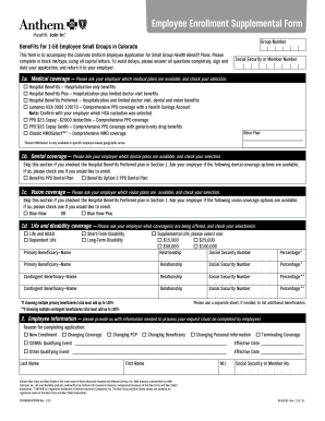 Colorado Employee Enrollment Supplemental Form
