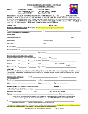 Passenger Reservation Form