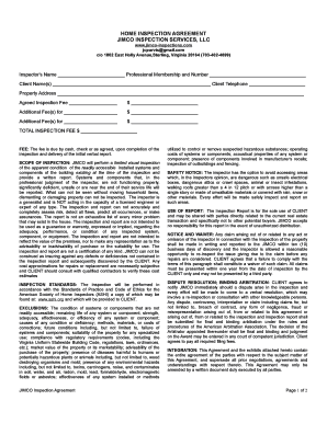 Home Inspection Agreement