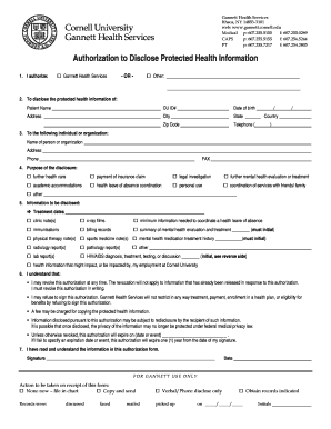 Authorization to Disclose Protected Health Information