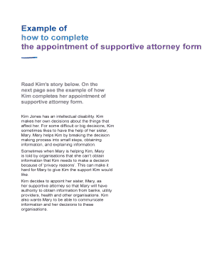 Appointment of Supportive Attorney