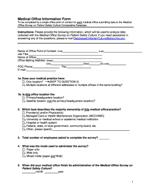 Medical Office Information Form