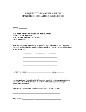 Request to Transfer Medical Records