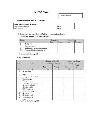 Gram Panchayat Survey Form