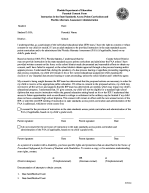 Florida Parental Consent Form