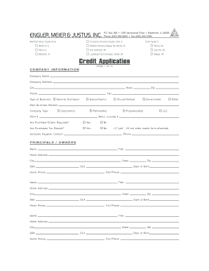 Credit Application Form