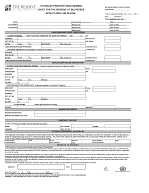 Residential Rental Application Form