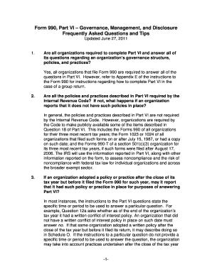 Form 990 Part VI Governance Guide