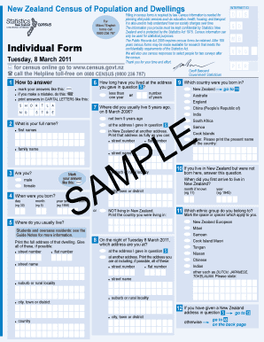 New Zealand Census Form
