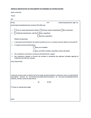 Sterilization Process Documentation Form