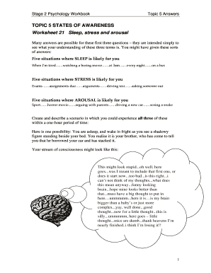 Psychology Workbook Answers