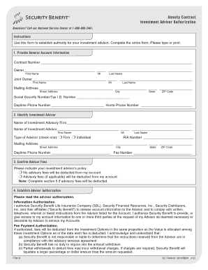 Investment Advisor Authorization Form