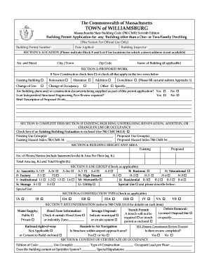 Massachusetts Building Permit Application
