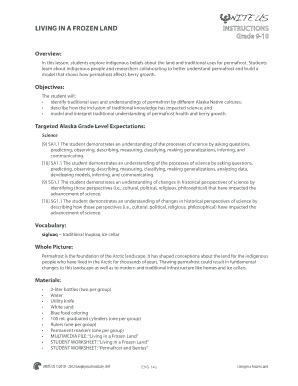 Living in a Frozen Land Lesson Plan