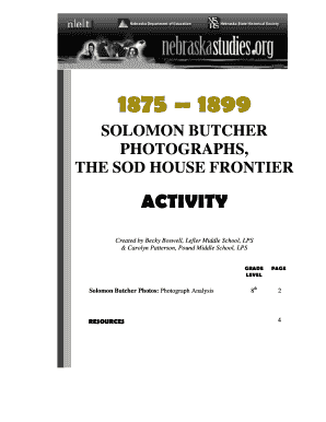 Solomon Butcher Photograph Analysis Activity