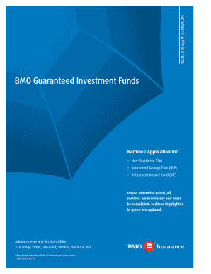 BMO Guaranteed Investment Funds Application