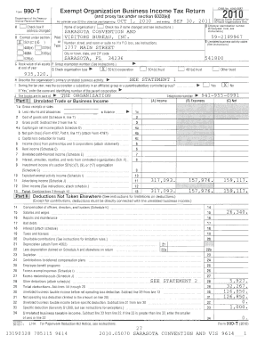 Form 990-T Exempt Organization Business Income Tax Return