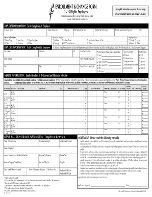 Employee Health Insurance Enrollment Form