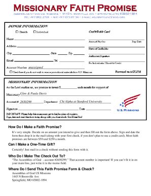 Faith Promise Form
