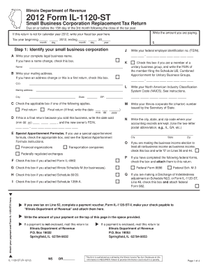 Illinois Form IL-1120-ST