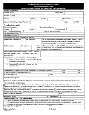 Medication Administration Record Form