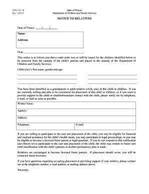 Illinois Relative Caregiver Notice